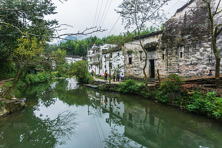 江西古镇婺源旅游风景摄影封面照片古镇