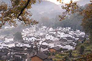 江西古镇婺源旅游风景摄影封面照片古镇图片