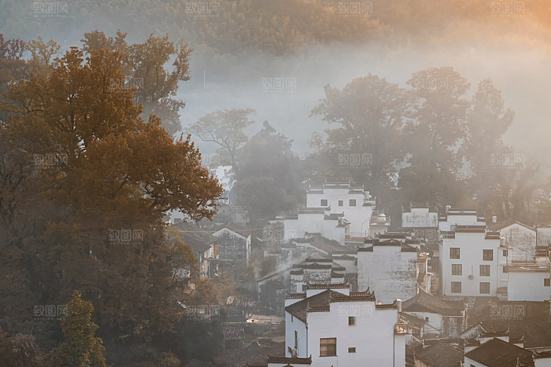 江西古镇婺源旅游风景摄影封面照片古镇图片