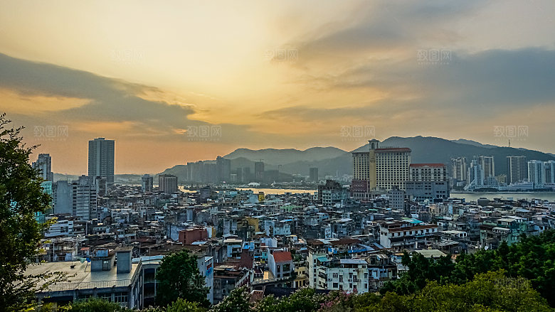 澳门旅游风景城市摄影封面照片澳门网红素材