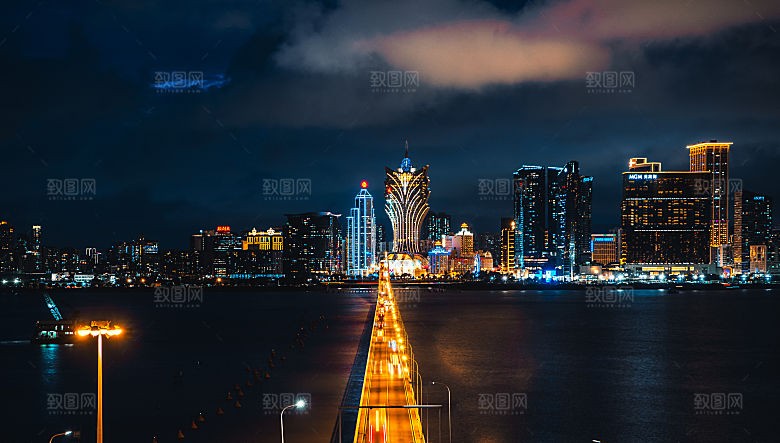澳门旅游风景城市摄影封面照片澳门网红