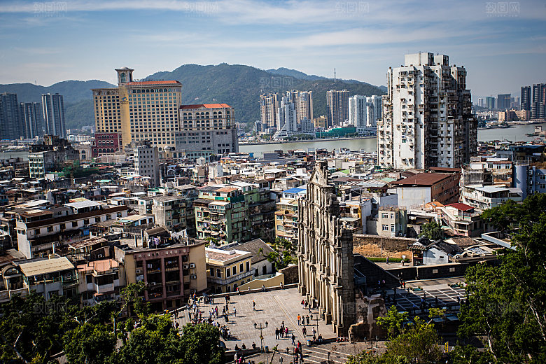 澳门旅游风景城市摄影封面照片澳门网红