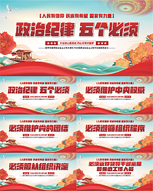 五个必须党建展板系列