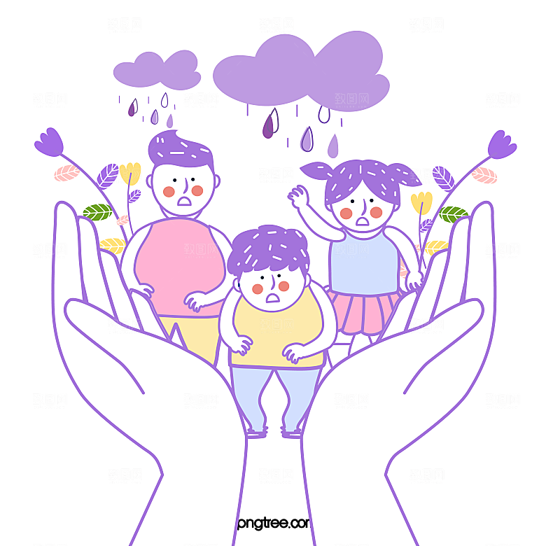 矢量扁平化家庭生活场景插画