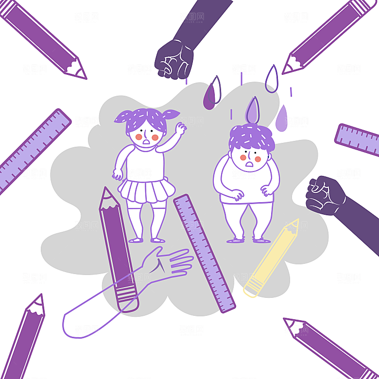 矢量扁平化家庭生活场景插画