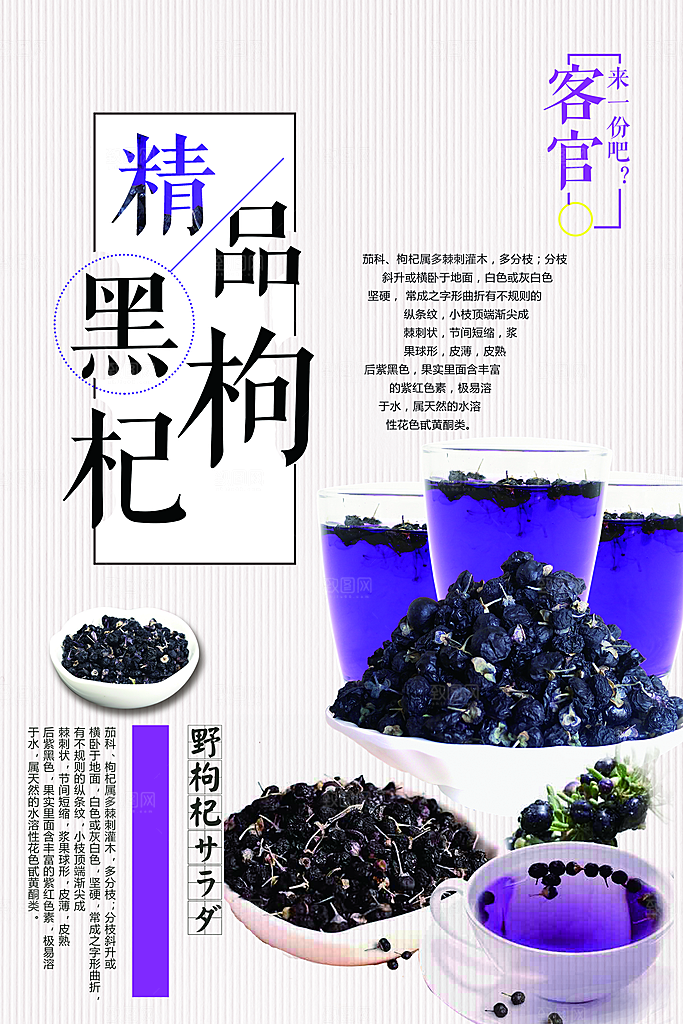 精品黑枸杞宣传海报