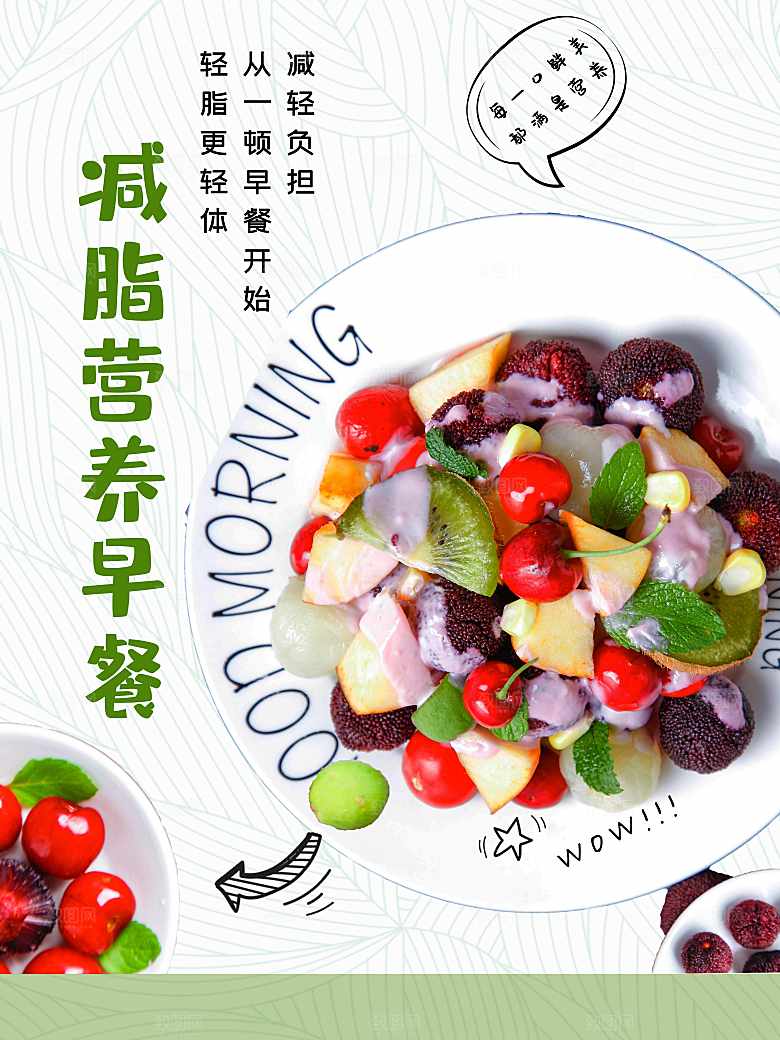 减脂营养早餐海报