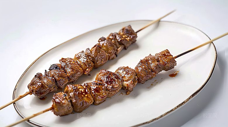 美味美食烹饪烧烤烤串牛肉烤肉香辣多汁