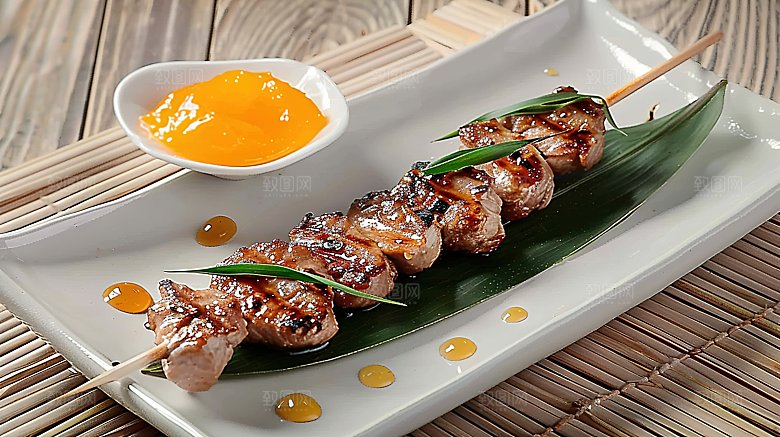 美味烧烤羊肉多汁烤串烤肉美食牛肉串串鲜嫩