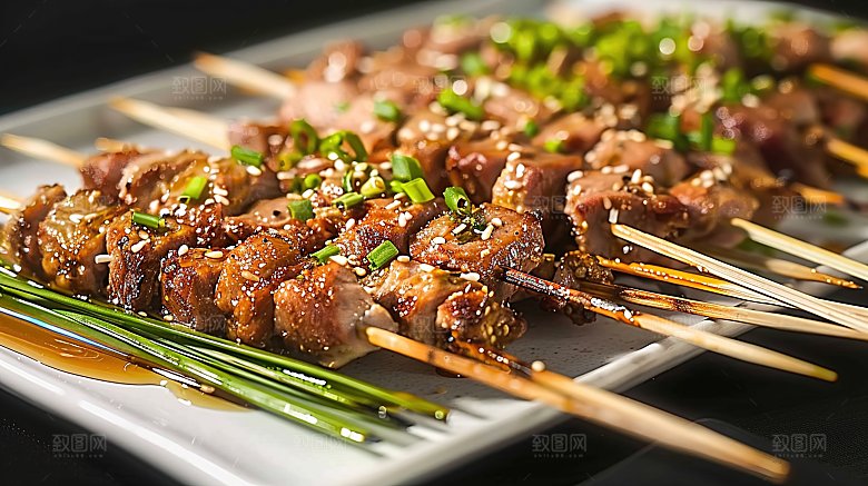 牛肉烹饪飘香烤肉香辣美食烧烤美味烤串