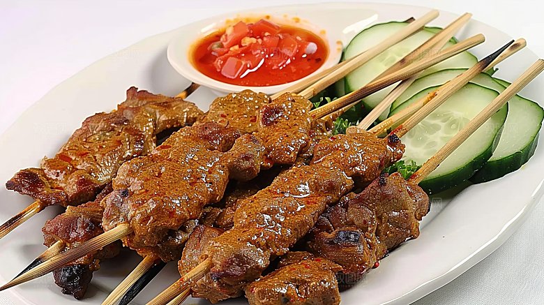 牛肉摄影羊肉烤串烧烤美食烤肉串串多汁美味