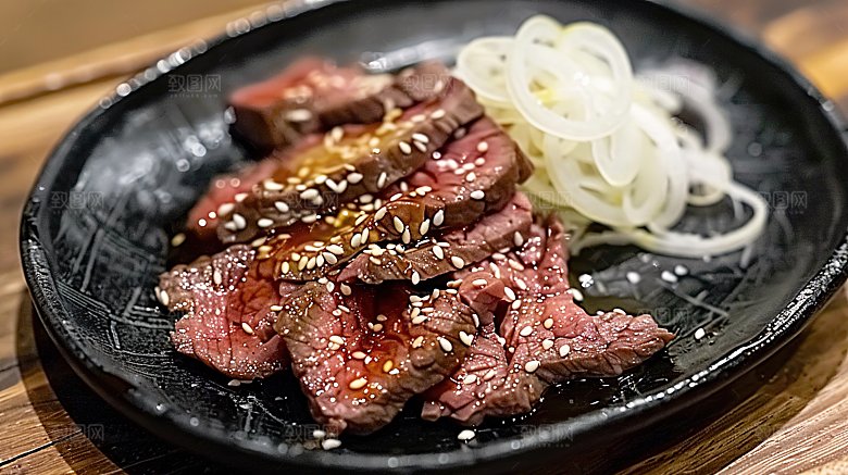 烧烤鲜嫩烤串烹饪美味牛肉香辣美食烤肉飘香
