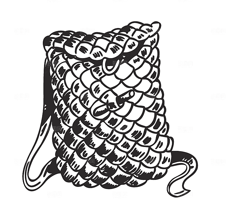 矢量编织整理盒素材