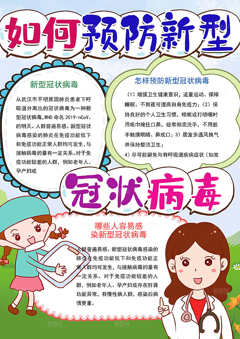 抗击病毒疫情医疗word小报