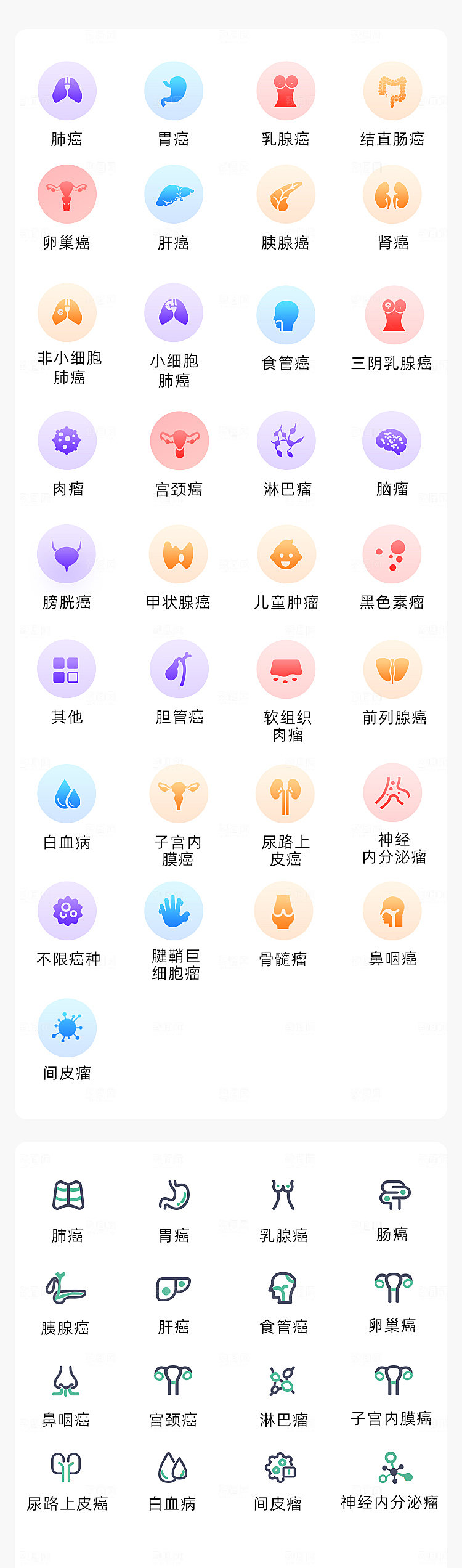 医疗icon简约大气图标
