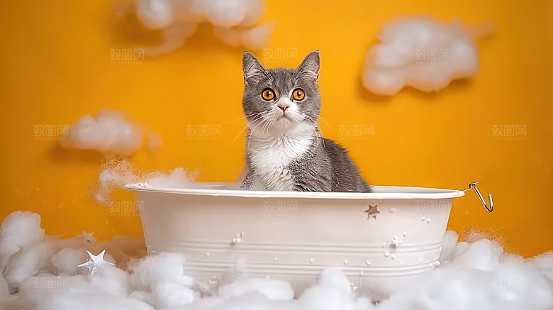 动物乖巧高清小猫好奇猫科猫咪宠物可爱活泼