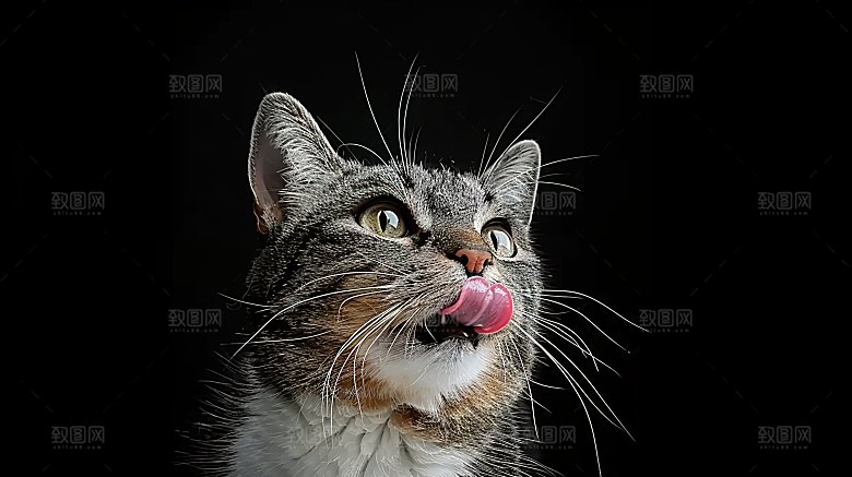 灵敏乖巧宠物猫咪可爱淘气嬉闹猫科动物