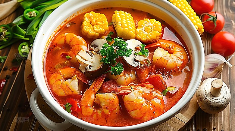 蔬菜火锅美味鲜香美食麻辣肉类重庆传统