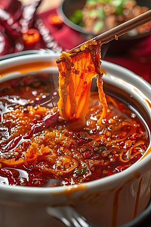 蔬菜美食鲜香麻辣肉类美味传统中国高清火锅