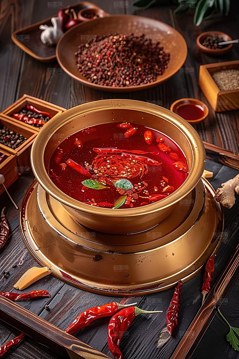 美食鲜香火锅肉类高清传统重庆蔬菜麻辣