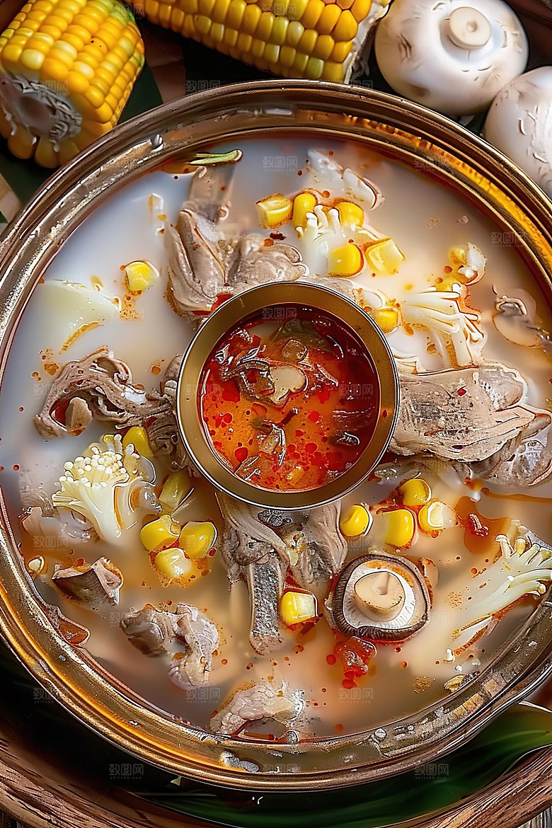 美食鲜香火锅肉类蔬菜传统重庆麻辣高清