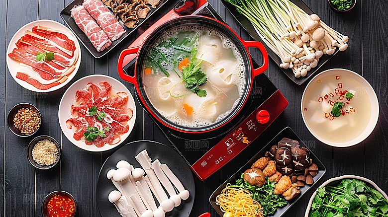 香辣海鲜牛肉辣椒烹饪麻辣美食火锅重庆