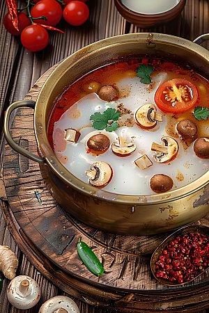 火锅中国传统蔬菜高清鲜香肉类麻辣美食美味