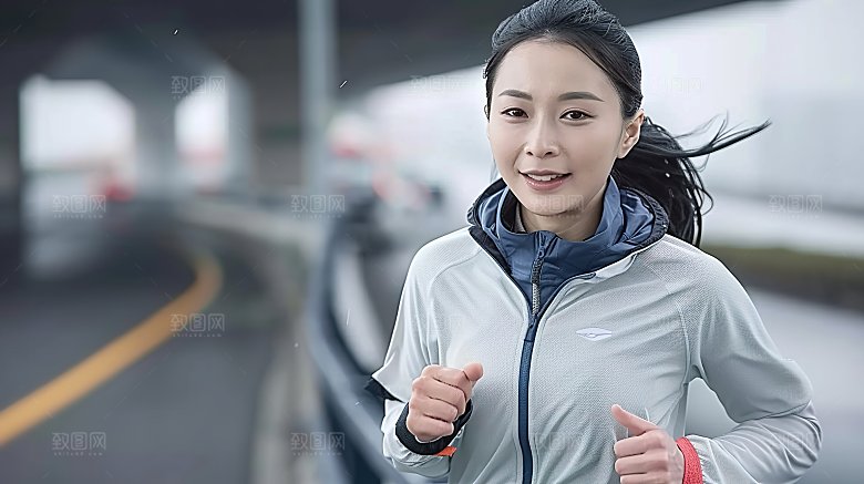 健身跑步锻炼女性运动活力瑜伽美女