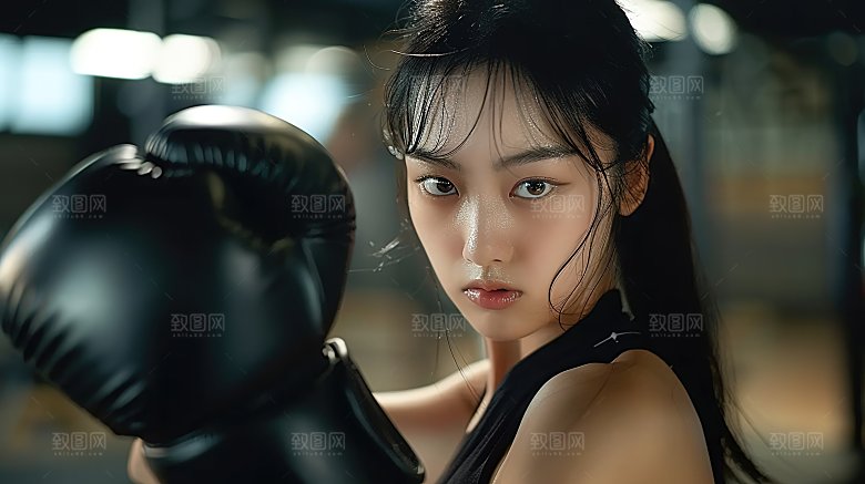 女性健身锻炼跑步青春运动美女年轻瑜伽活力