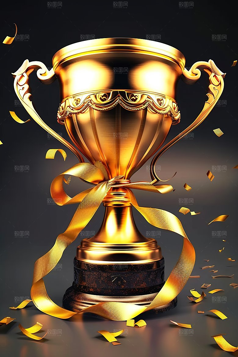 闪亮高清典礼成就荣耀祝贺奖杯华丽金属