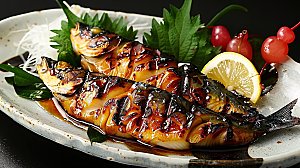 特色美食美味鱼肉烤鱼碳烤烹调煎鱼香辣