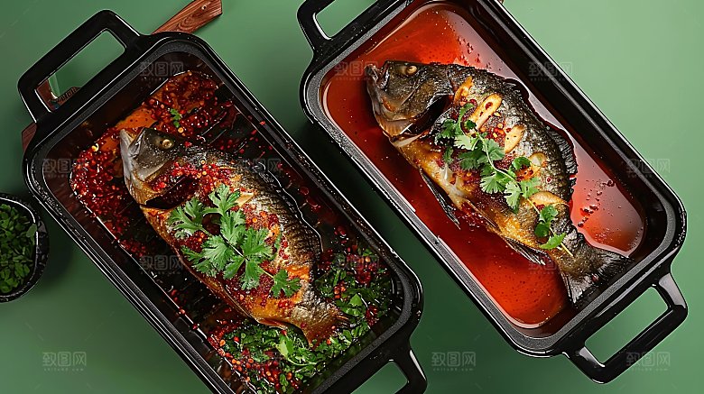 烹饪鱼肉烤鱼烤肉大餐美食烧烤