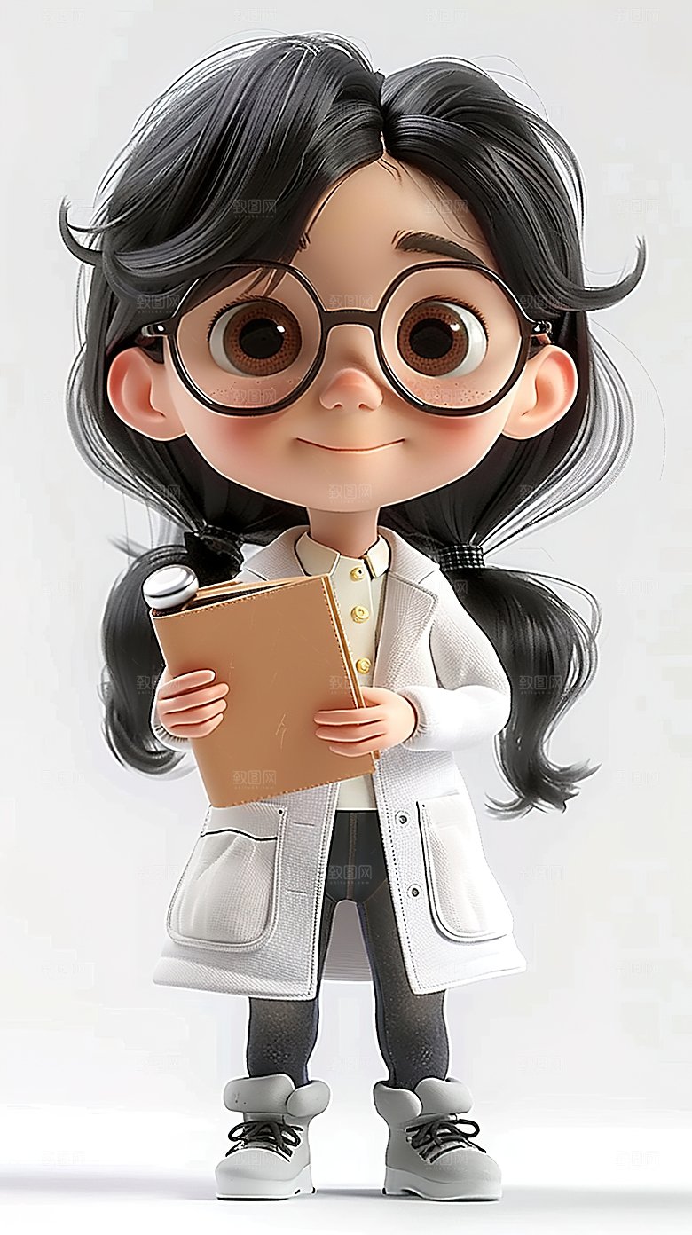 老师教师形象3D职业人物立体