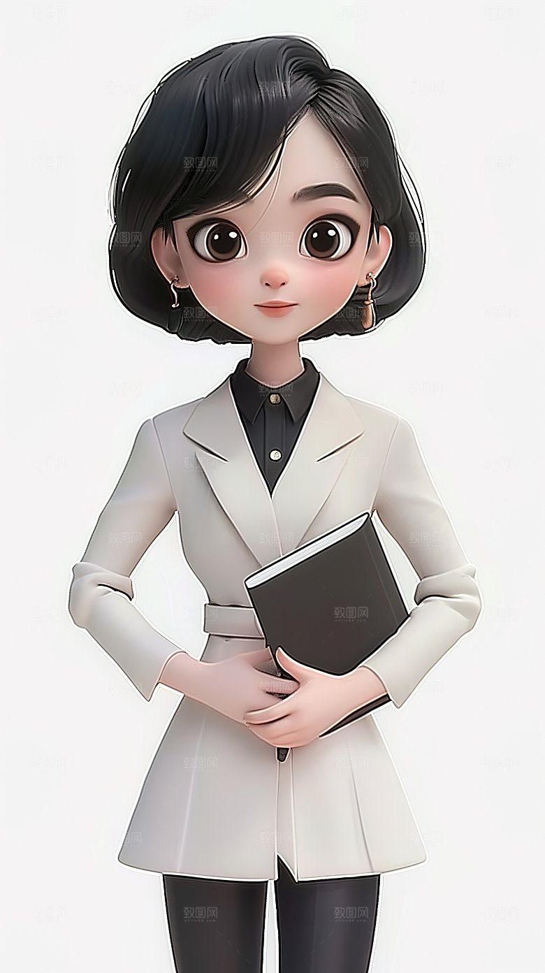 老师卡通人物教师三维形象职业立体3D