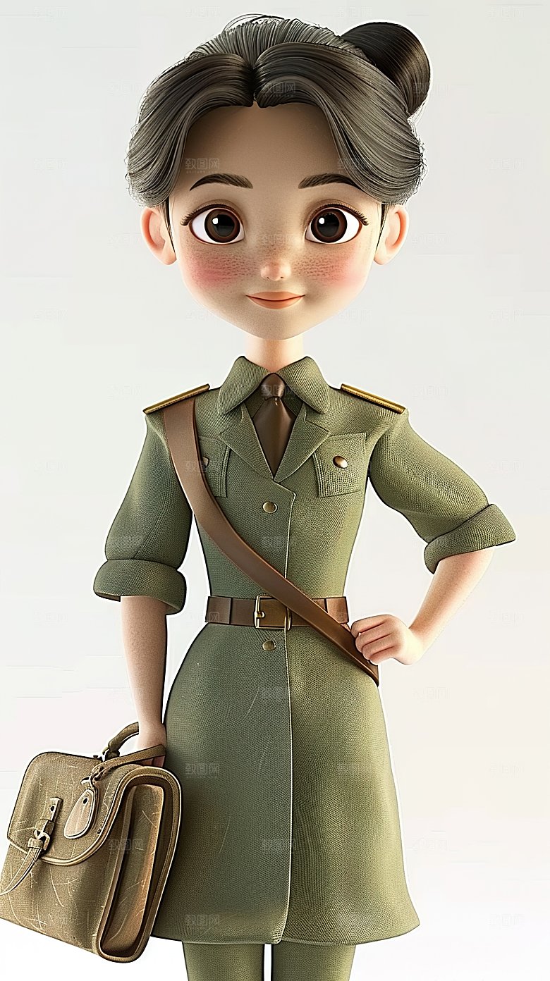 老师立体职场卡通职业教育人物教师3D