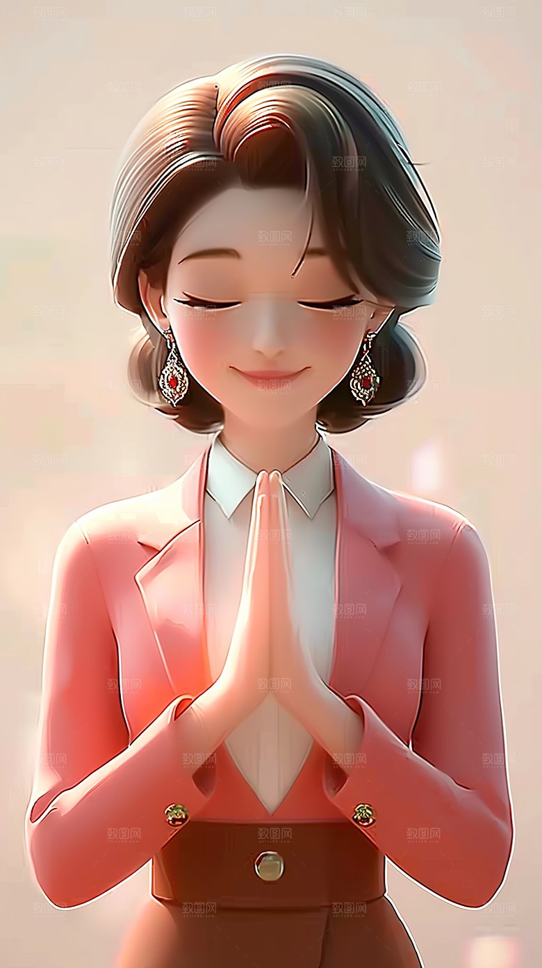 老师形象人物职业立体卡通3D教师三维