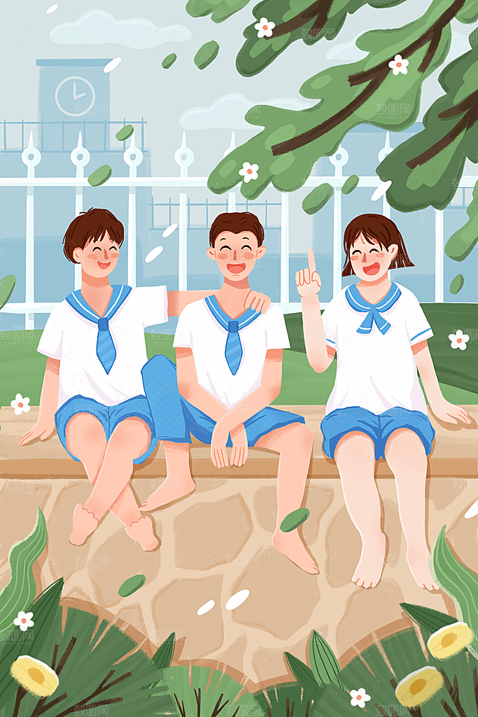 插画海报五四青年节宣传节日