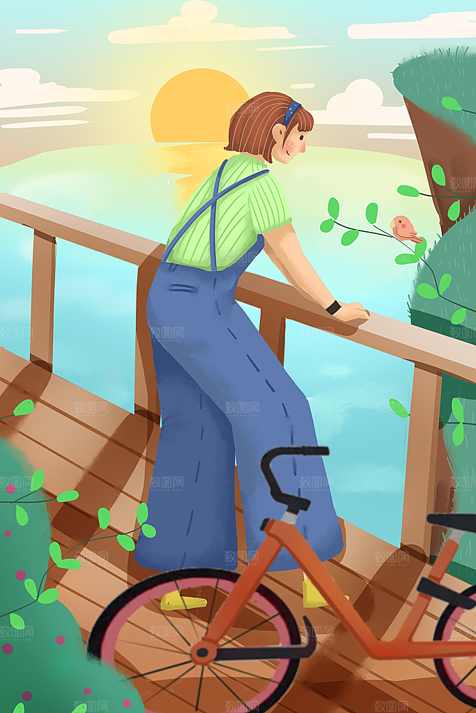 宣传节日五四青年节海报插画
