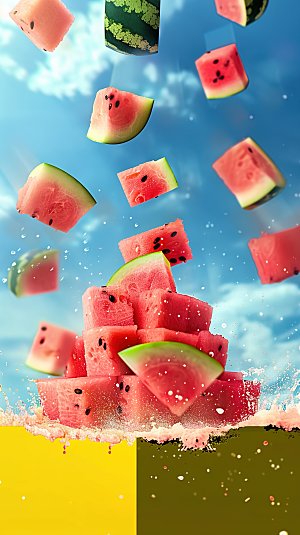 西瓜水果多样健康解暑果汁新鲜鲜甜