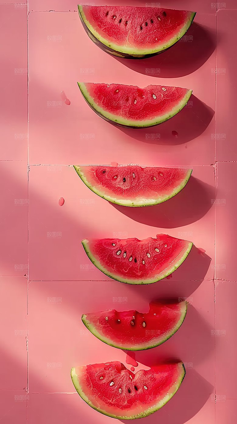 夏季多汁健康红色西瓜果汁有机美味新鲜水果
