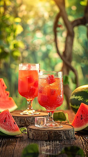 夏日果汁多汁西瓜夏季美味新鲜水果红色
