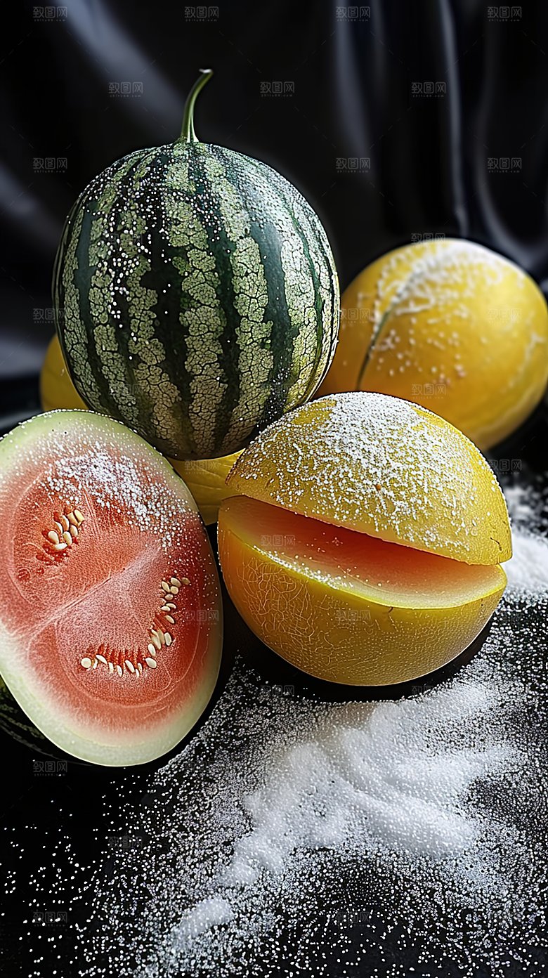 新鲜果汁多汁西瓜美味水果夏季红色夏日