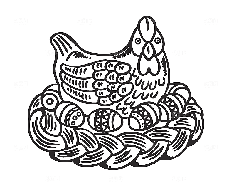 矢量手绘美食生日蛋糕素材