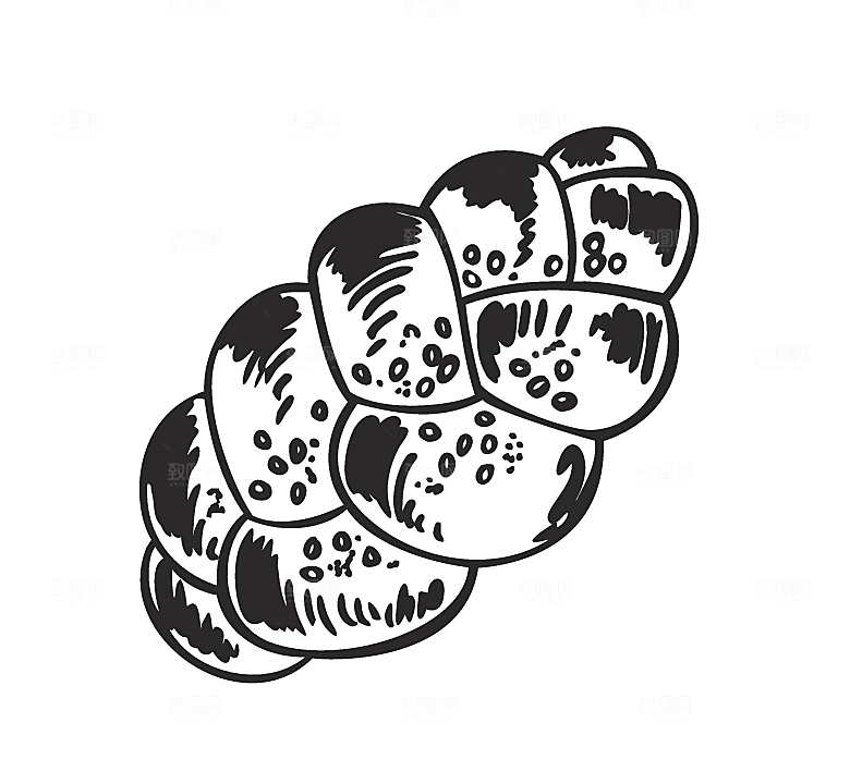 矢量创意手切面包png素材