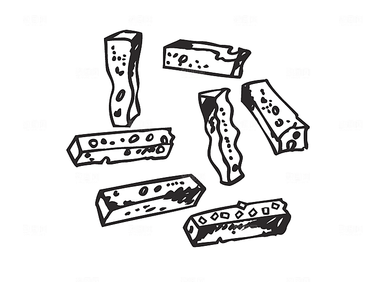 矢量创意手切面包png素材