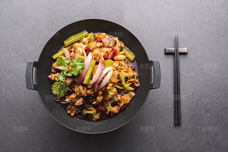 麻辣鸡丁摄影菜牌素材