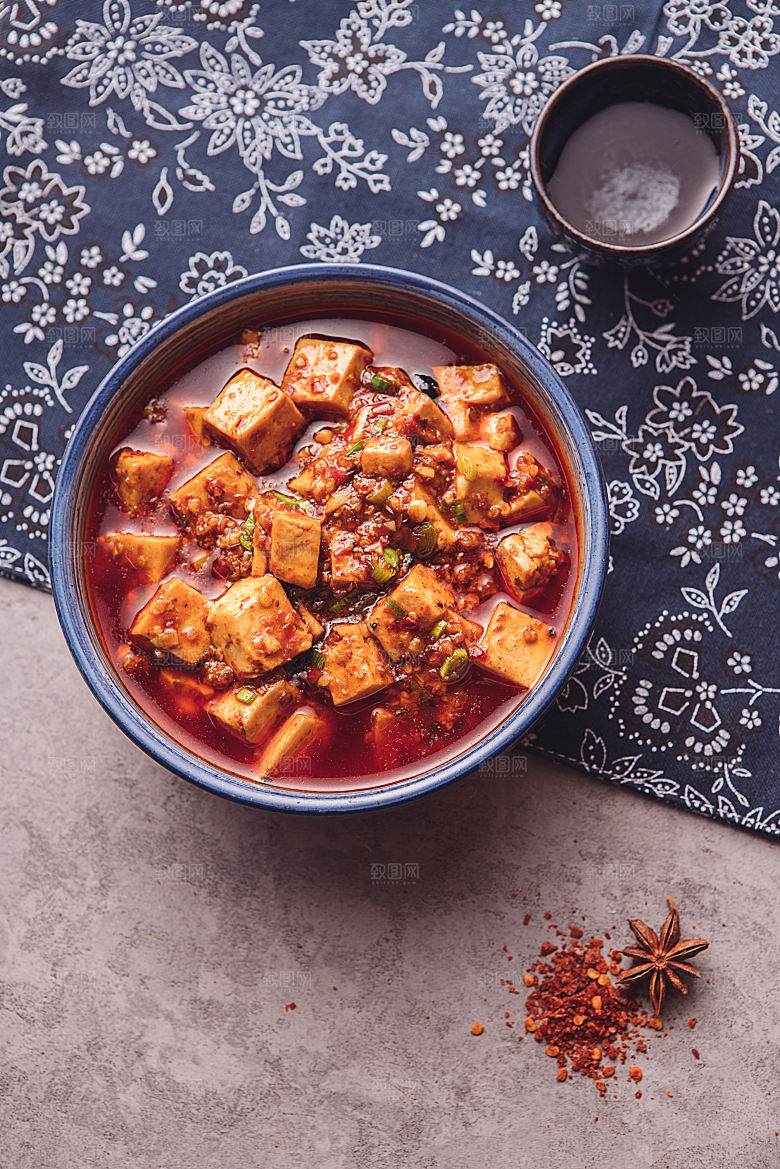 麻辣豆腐摄影素材