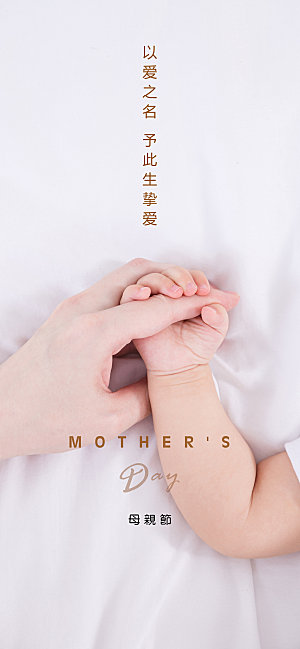 地产母亲节节日简约大气海报