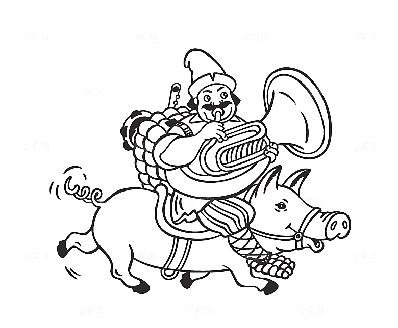 矢量手绘音乐人物素材