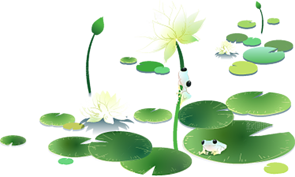 唯美古风水彩手绘荷花荷叶古典水墨莲花素材